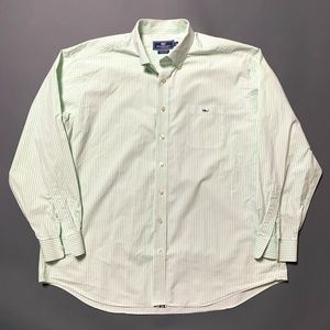 Vineyard Vines Tucker Shirt XXL Green & White